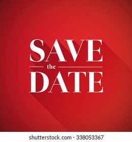 Save the date vector lettering