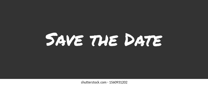 Save the date, vector text with marker