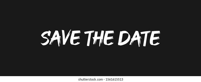 Save the date, vector text with marker