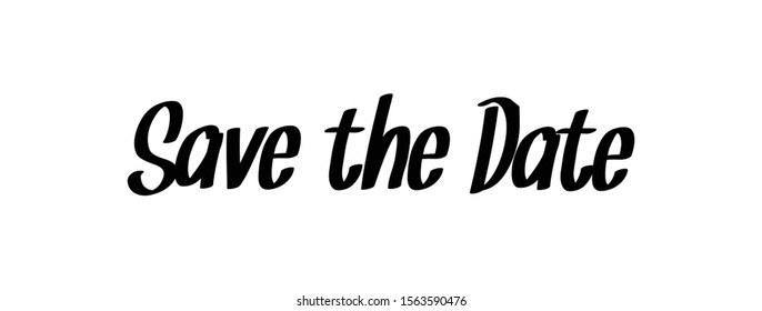 Save the date, vector text with marker