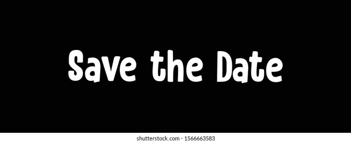 Save the date, vector text with marker