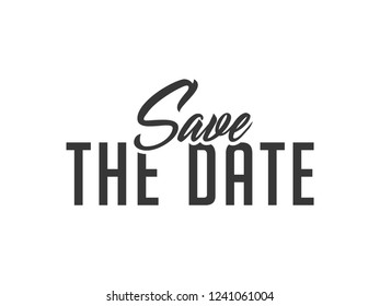 Save Date Vector Typography Backgroundtypography Photo Stock Vector ...