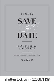 Save The Date - vector wedding template