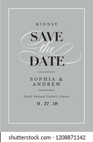 Save The Date - vector wedding template