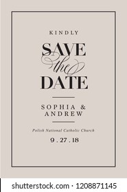 Save The Date - vector wedding template