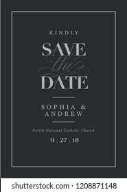 Save The Date - vector wedding template