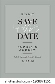 Save The Date - vector wedding template