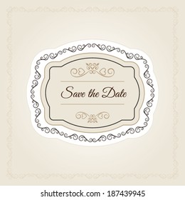 Save the date vintage card