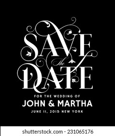 Save The Date Vintage Design