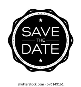 Save the Date vintage lettering