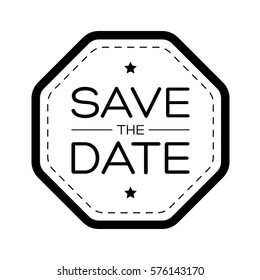 Save the Date vintage lettering