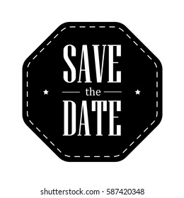 Save the Date vintage stamp