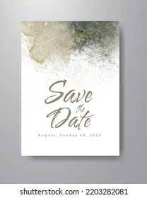 Save the date with watercolor background. Design for your invitation.