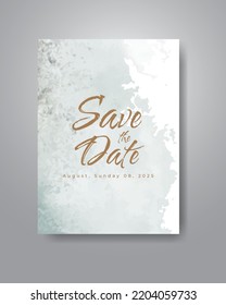 Save the date with watercolor background. Design for your invitation.