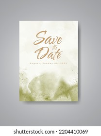 Save the date with watercolor background. Design for your invitation.