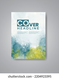 Save the date with watercolor background. Design for your invitation.
