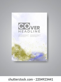 Save the date with watercolor background. Design for your invitation.