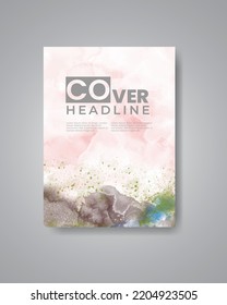 Save the date with watercolor background. Design for your invitation.