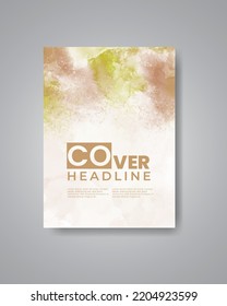 Save the date with watercolor background. Design for your invitation.