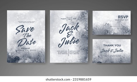 Save the date with watercolor background. Design for your invitation.