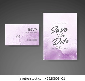 Save the date with watercolor background. Design for your invitation.