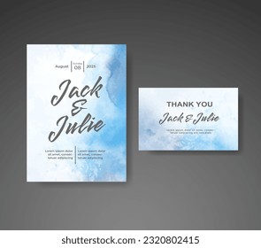 Save the date with watercolor background. Design for your invitation.