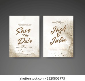 Save the date with watercolor background. Design for your invitation.