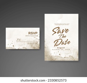 Save the date with watercolor background. Design for your invitation.