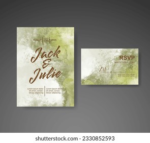Guarda la fecha con fondo de color de agua. Diseñar para tu invitación.