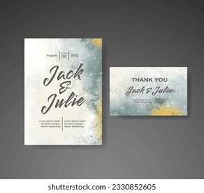 Save the date with watercolor background. Design for your invitation.