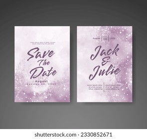 Save the date with watercolor background. Design for your invitation.