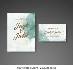 Save the date with watercolor background. Design for your invitation.