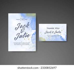 Guarda la fecha con fondo de color de agua. Diseñar para tu invitación.