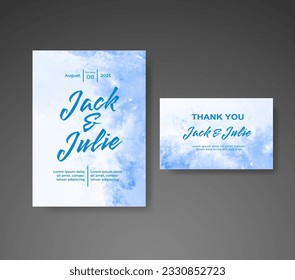 Save the date with watercolor background. Design for your invitation.