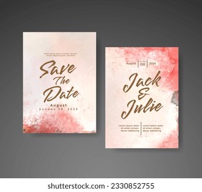 Guarda la fecha con fondo de color de agua. Diseñar para tu invitación.
