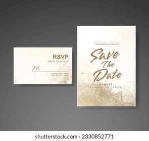 Guarda la fecha con fondo de color de agua. Diseñar para tu invitación.