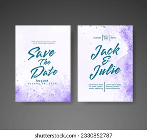 Guarda la fecha con fondo de color de agua. Diseñar para tu invitación.