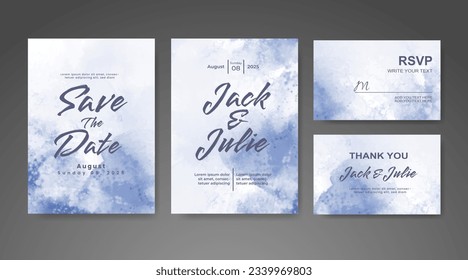 Speichern Sie das Datum mit Aquarellhintergrund. Design für Ihre Einladung.