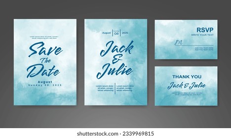Speichern Sie das Datum mit Aquarellhintergrund. Design für Ihre Einladung.