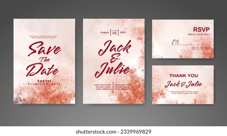 Guarda la fecha con fondo de color de agua. Diseñar para tu invitación.