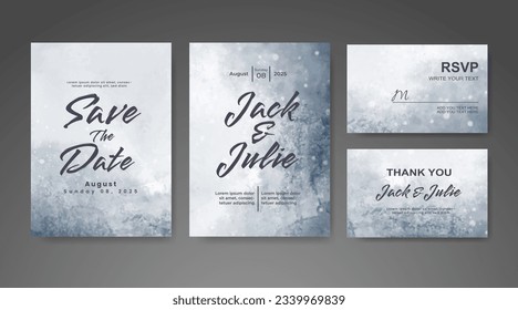 Speichern Sie das Datum mit Aquarellhintergrund. Design für Ihre Einladung.