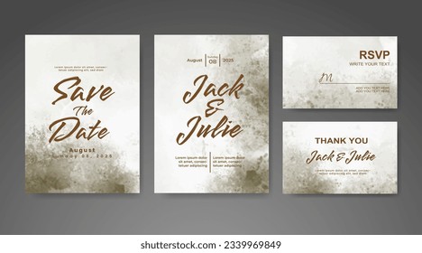 Save the date with watercolor background. Design for your invitation.