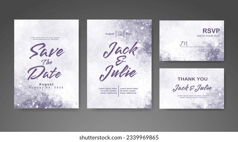 Speichern Sie das Datum mit Aquarellhintergrund. Design für Ihre Einladung.
