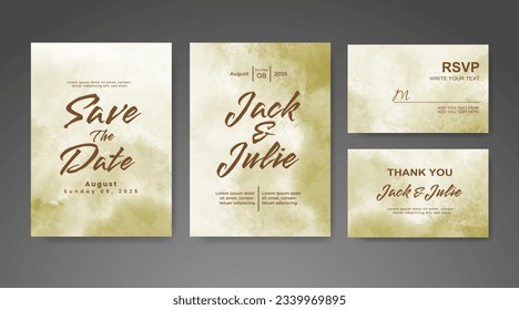 Guarda la fecha con fondo de color de agua. Diseñar para tu invitación.