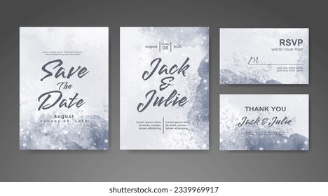 Save the date with watercolor background. Design for your invitation.