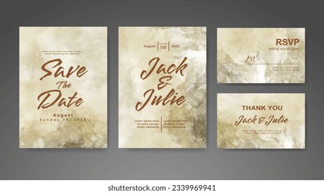 Guarda la fecha con fondo de color de agua. Diseñar para tu invitación.