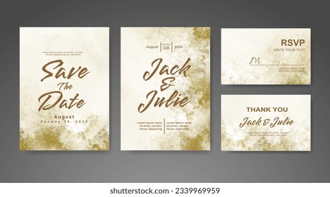 Save the date with watercolor background. Design for your invitation.