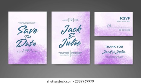 Guarda la fecha con fondo de color de agua. Diseñar para tu invitación.