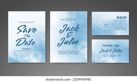Guarda la fecha con fondo de color de agua. Diseñar para tu invitación.