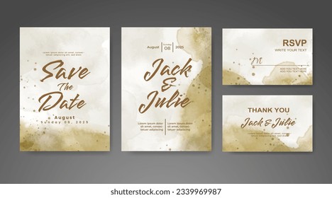 Save the date with watercolor background. Design for your invitation.